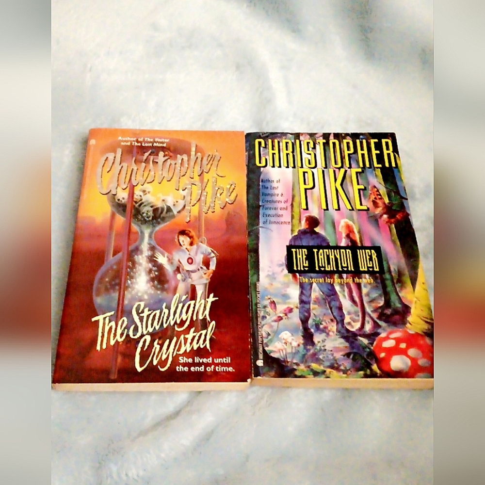 Vintage Christopher Pike, The Starlight Crystal & The Tachyon Webb,  YA Horror